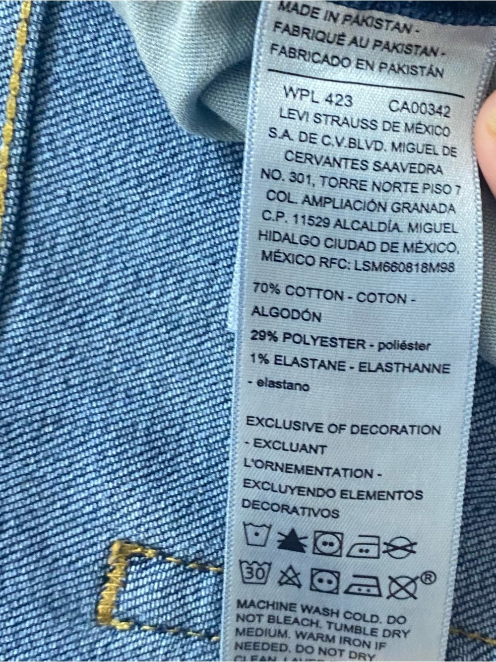 Levi Strauss Signature | Mid-Rise Straight Dark Blue Jeans - Picture 4 of 8
